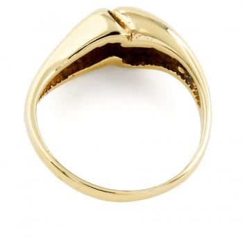 9ct gold 3.3g crossover Ring size M